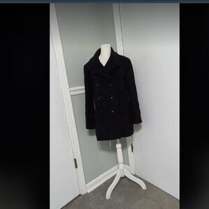 Calvin Klein Woman's Double Breasted Wool Blend Coat Sz 10